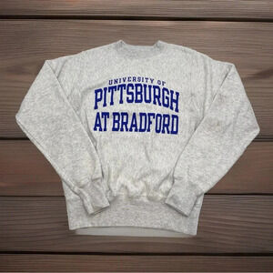 University‎ of Pittsburgh at Bradford Crewneck Men’s XS Sweatshirt Pullover Gray